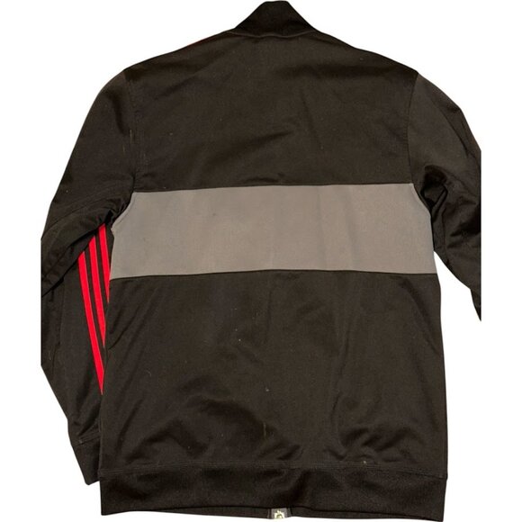 Men's Black Colorblock 3-Stripe Track Suit Full Zip Jacket Size Large - Picture 2 of 2